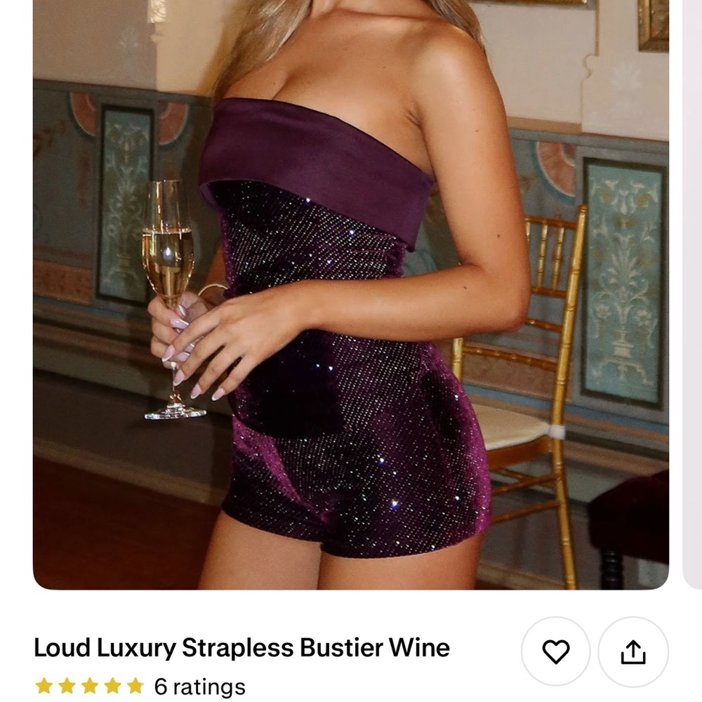 White Fox Boutique Purple Strapless Bustier